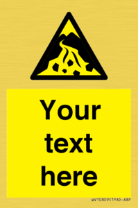Custom Warning: Debris flow zone